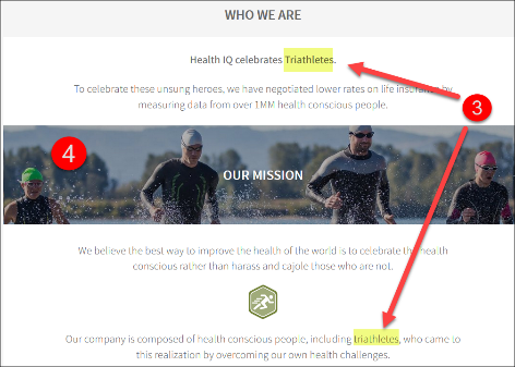 Health I.Q. Triathlete Landing Page