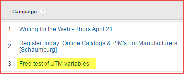 Examples of utm_campaign in GA