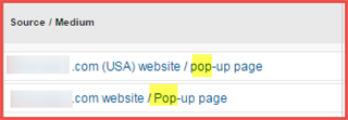 GA source/medium report, showing issues with upper- and lower-case medium GA source/medium report, showing issues with upper- and lower-case medium