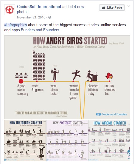Sharing Infographic on Facebook example
