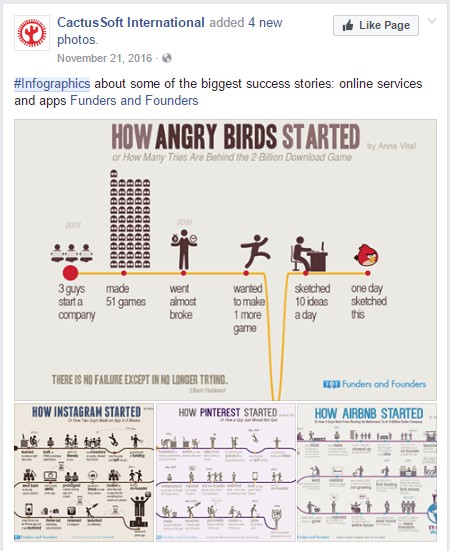 Sharing Infographic on Facebook example Sharing Infographic on Facebook example
