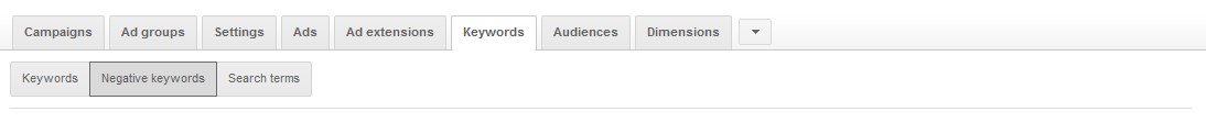 Negative Keywords in Google Adwords