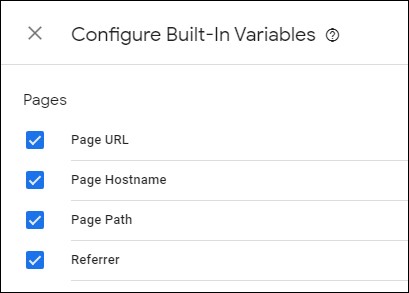 Configure settings visual