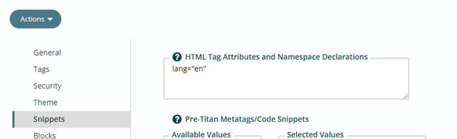 Example of HTML page language